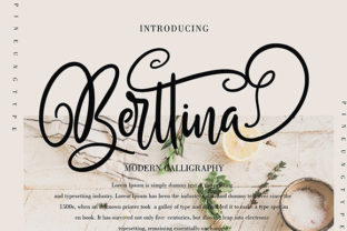 Berttina: A Script Handwritten Font for Editorial Elegance