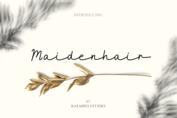 Maidenhair: A Script Font for Elegant Editorial Design