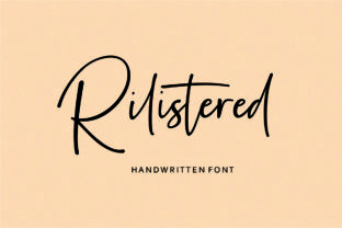 Rilistered: A Script Handwritten Font That Elevates Your Brand