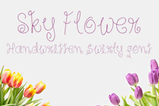 Sky Flower: A Floral Handwritten Font for Creative Crafters