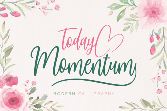 Today Momentum: A Delicate Script Font for Creative Projects